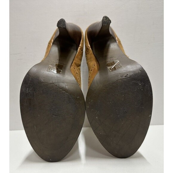 Aldo women size US 8.5 EU 39 brown leather oxford lace up  heel shoes - Picture 10 of 10